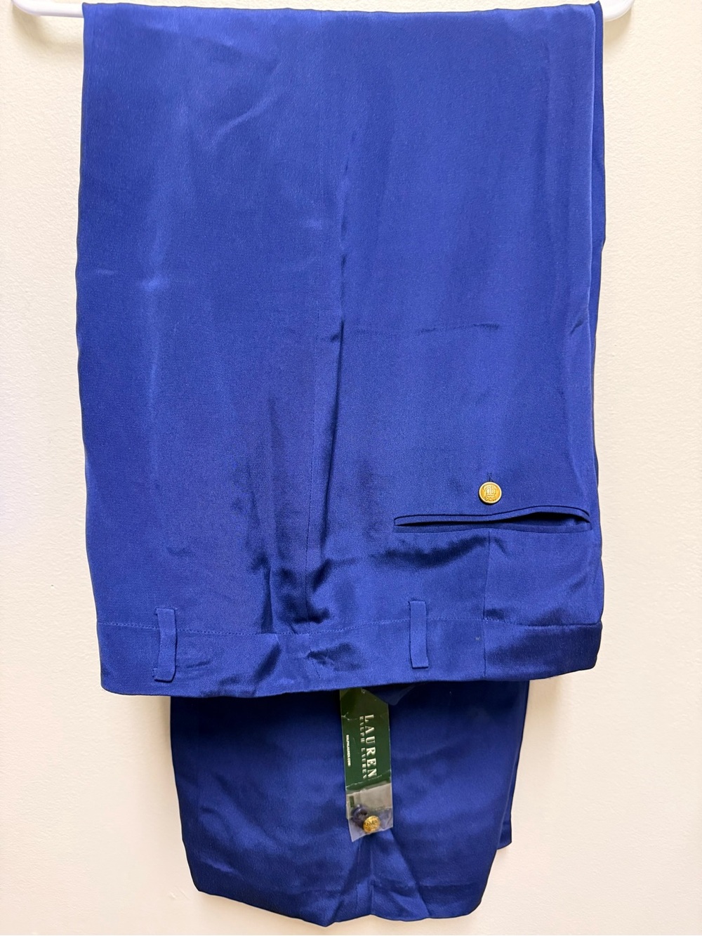 Lauren Ralph Lauren Women’s Dark Blue Silk Pants NWT